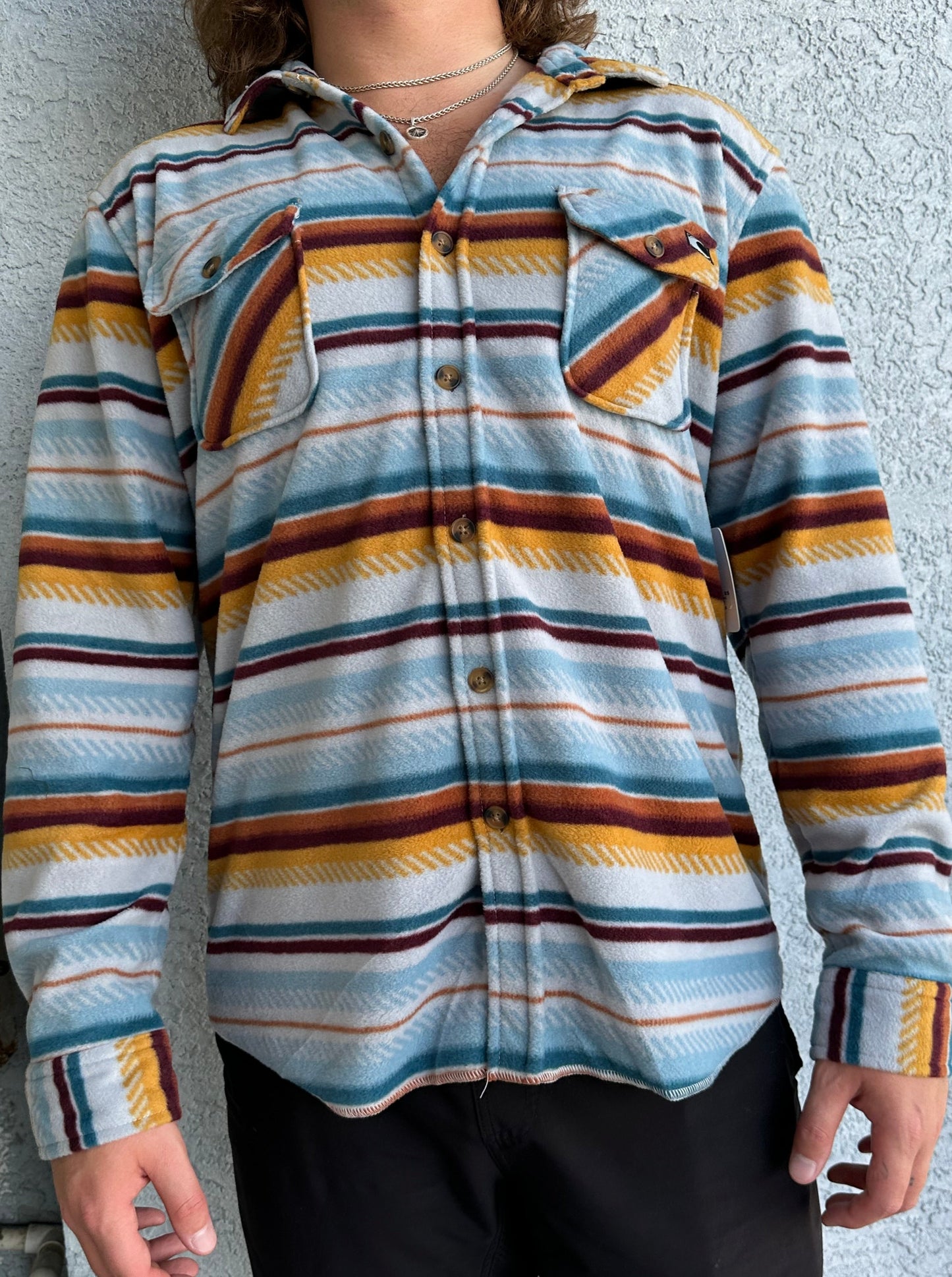 Durango Fleece Button Up - Blue/Multi