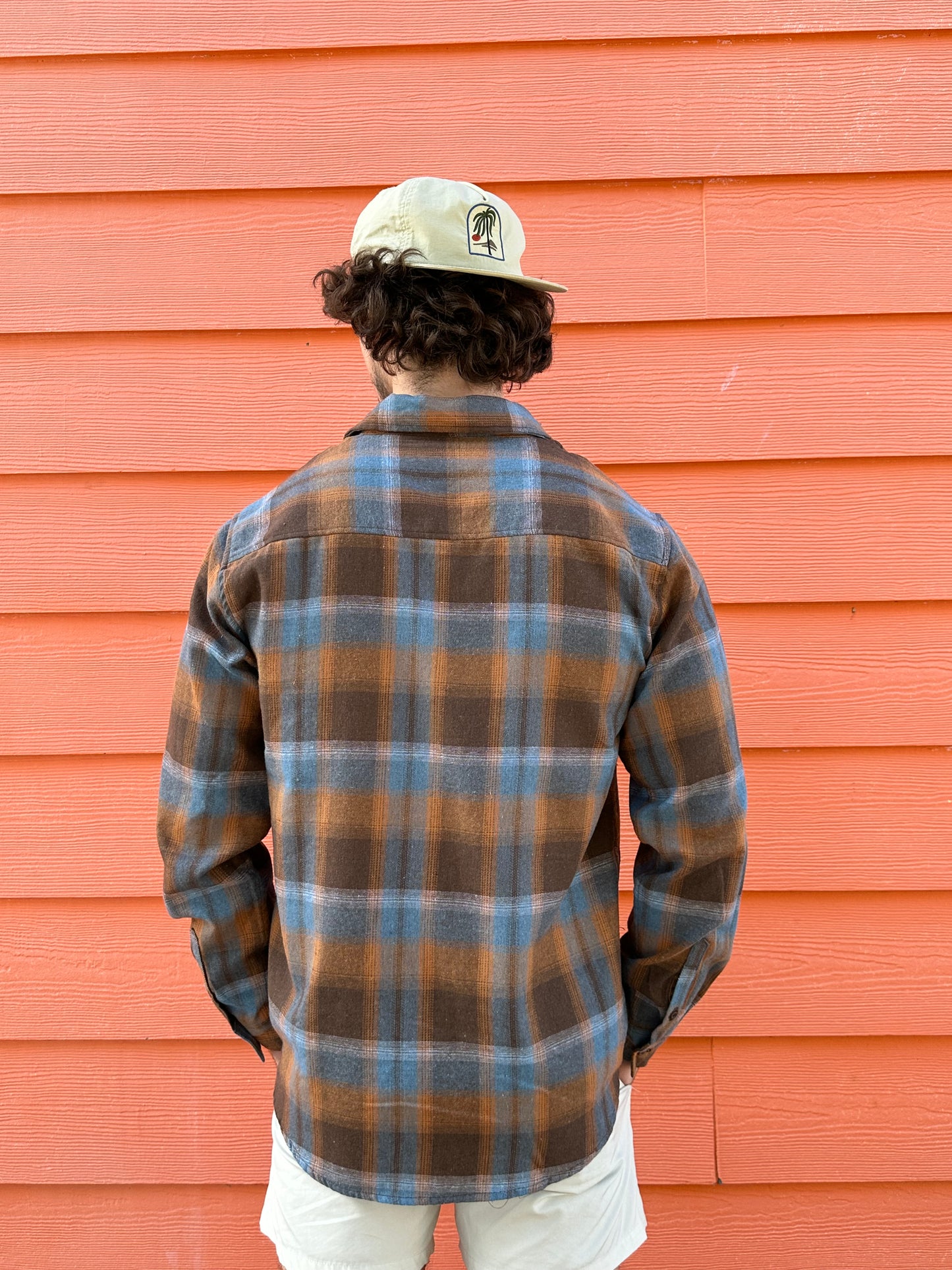 Grit Plaid Buttonup - Burnt Orange/Blue