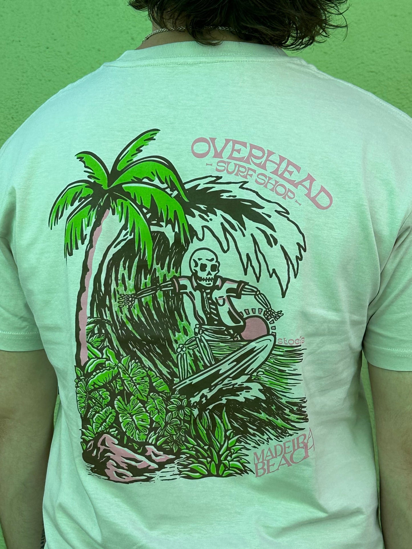 Surfing Skeleton Tee | Bone