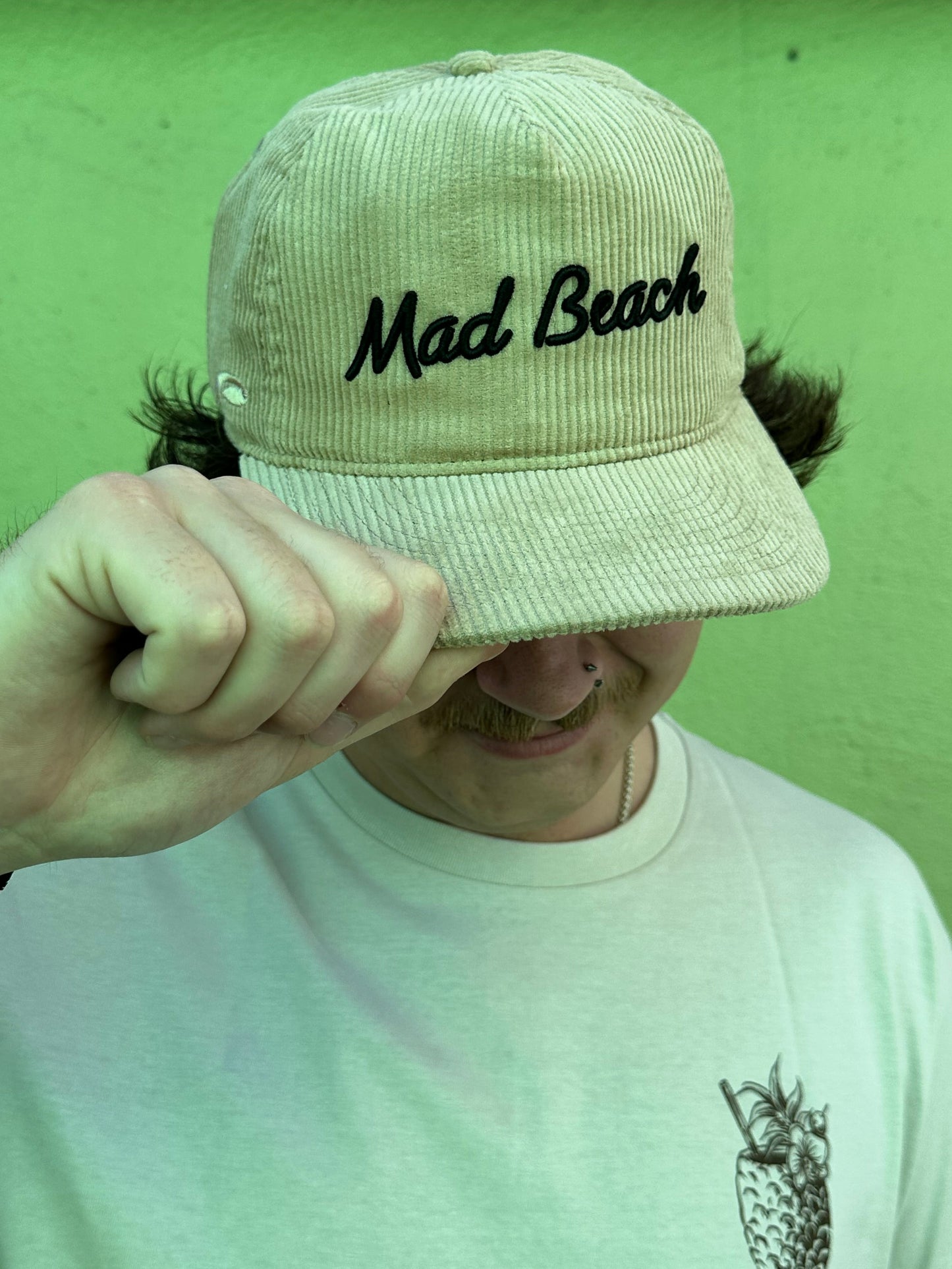 Mad Beach Corduroy Hat | Tan & Black