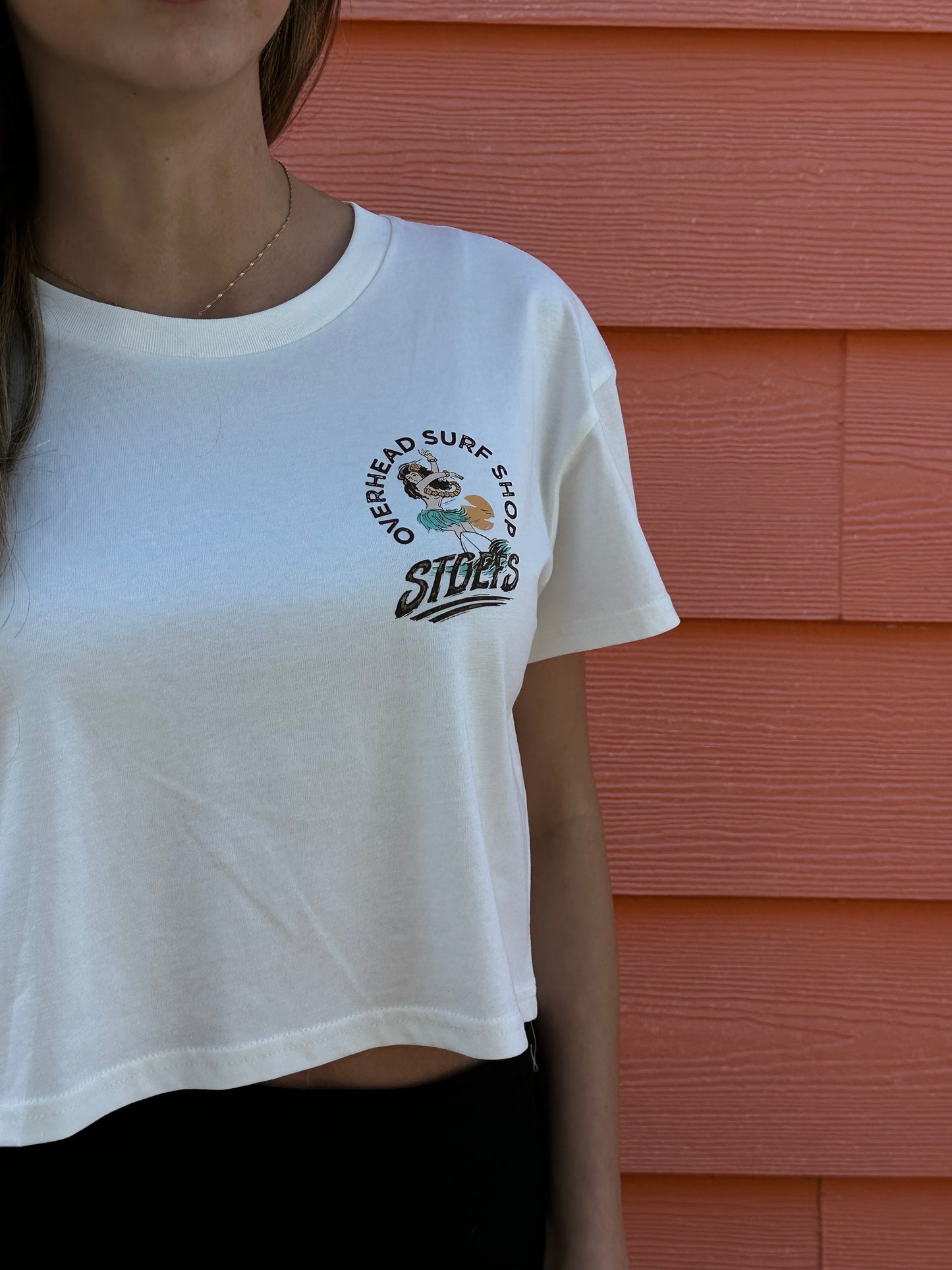 Overhead Hula Crop Tee | Natural