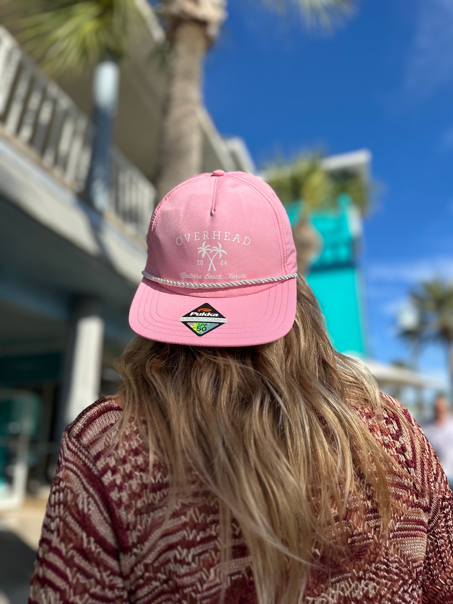 Cross Palm Hat in Pink