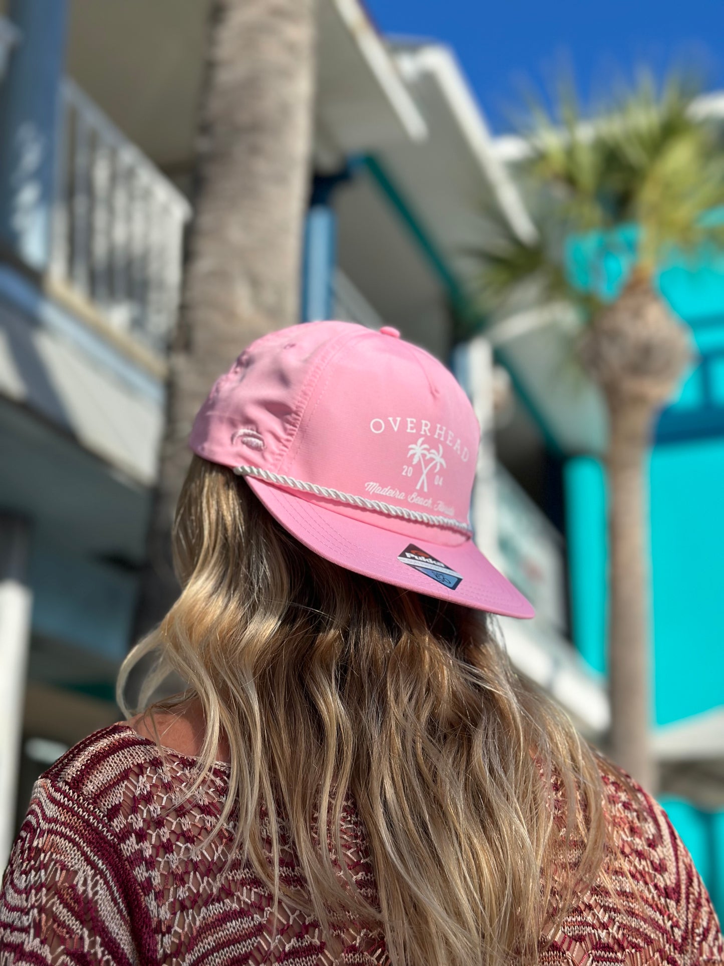 Cross Palm Hat in Pink