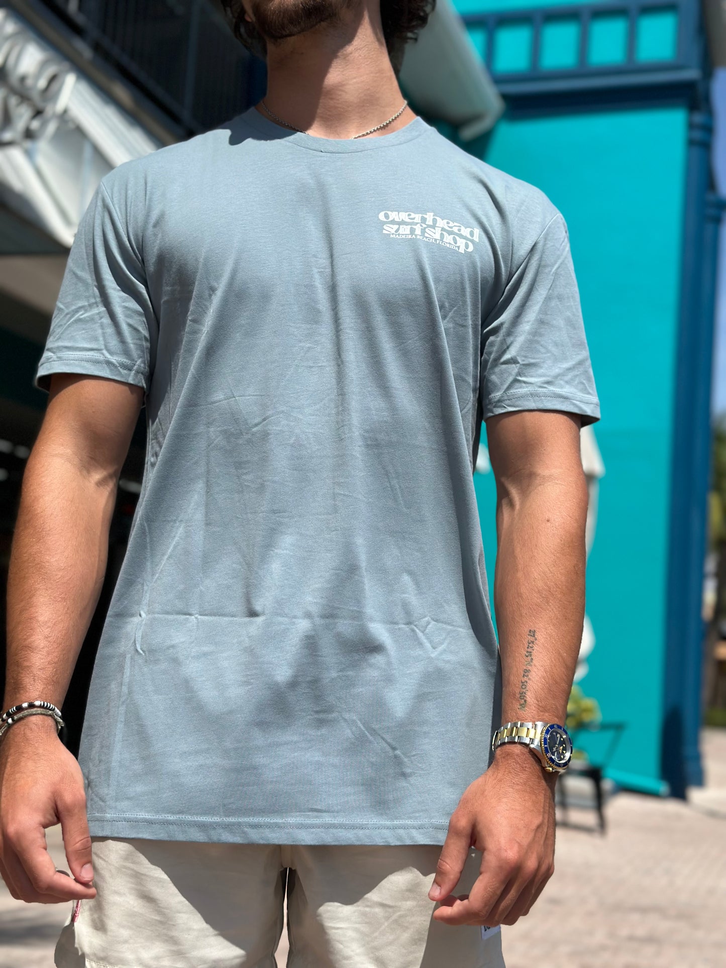 Bryan's Garage Tee | Mineral Blue