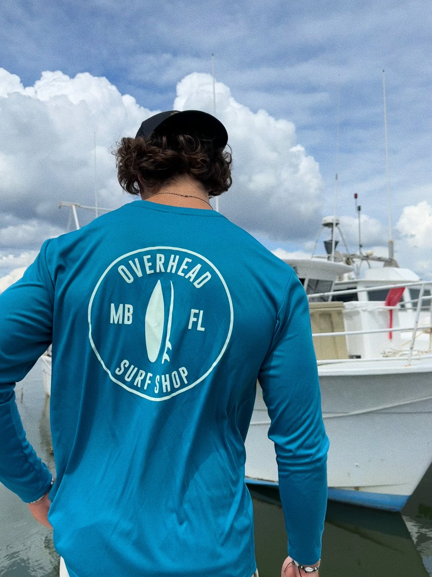 Round Shop Logo UV Long Sleeve in Teal