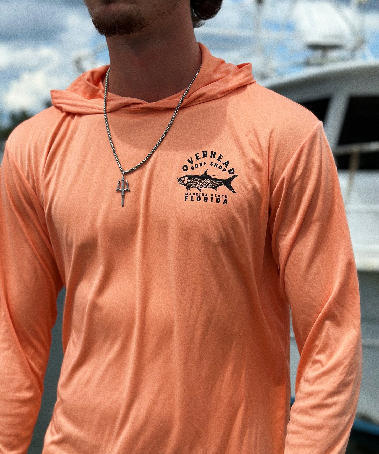 Silver King UV Long Sleeve w/ Hood - Peach