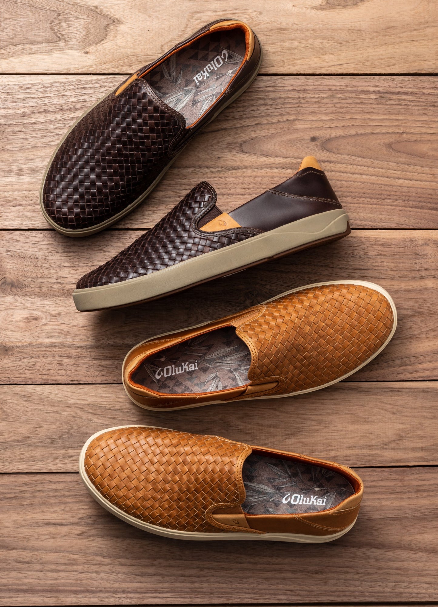 Olukai Lae'aho Lauhala Leather Slip-On Fox