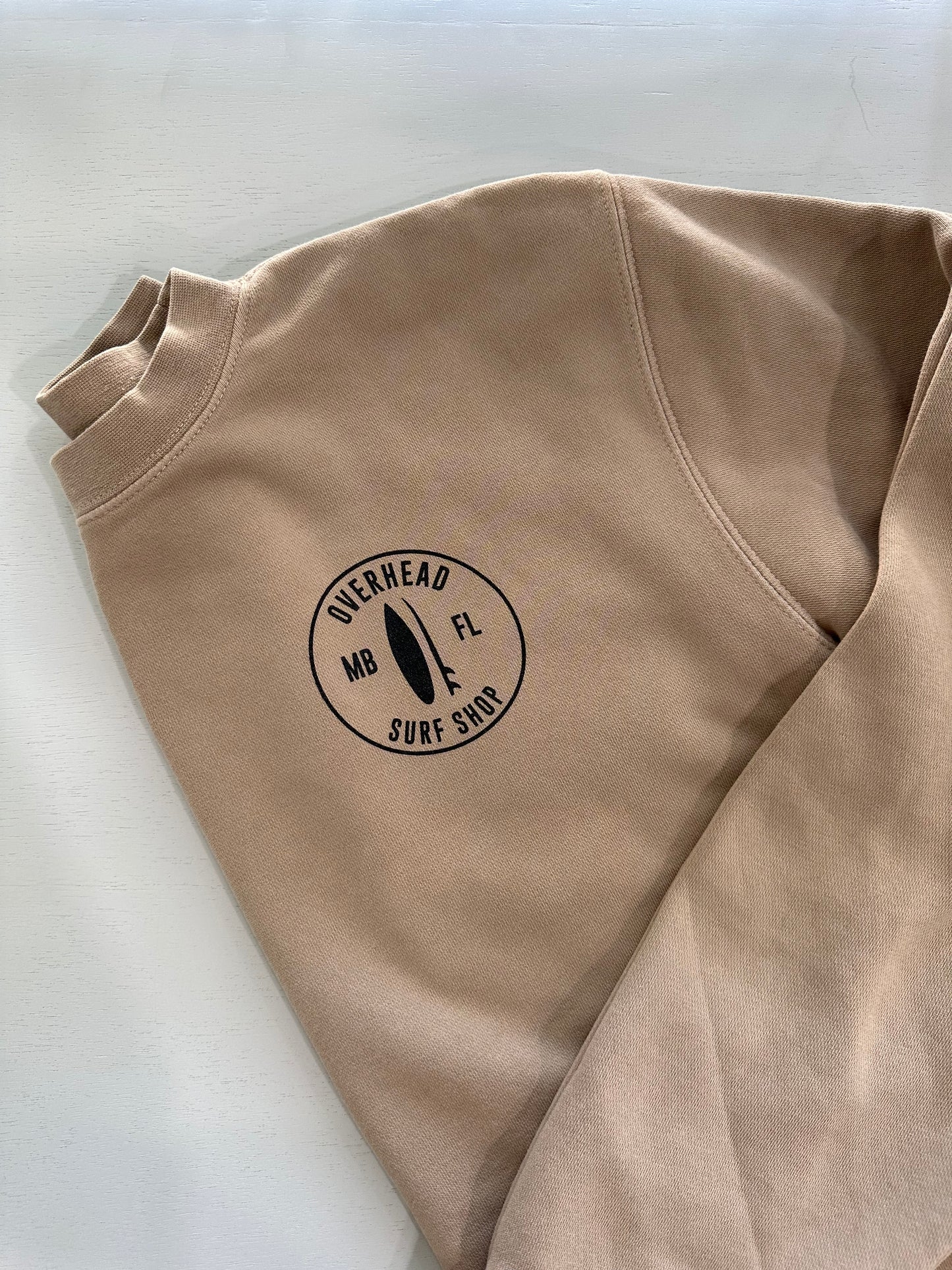 Round Shop Logo Crewneck - Sand