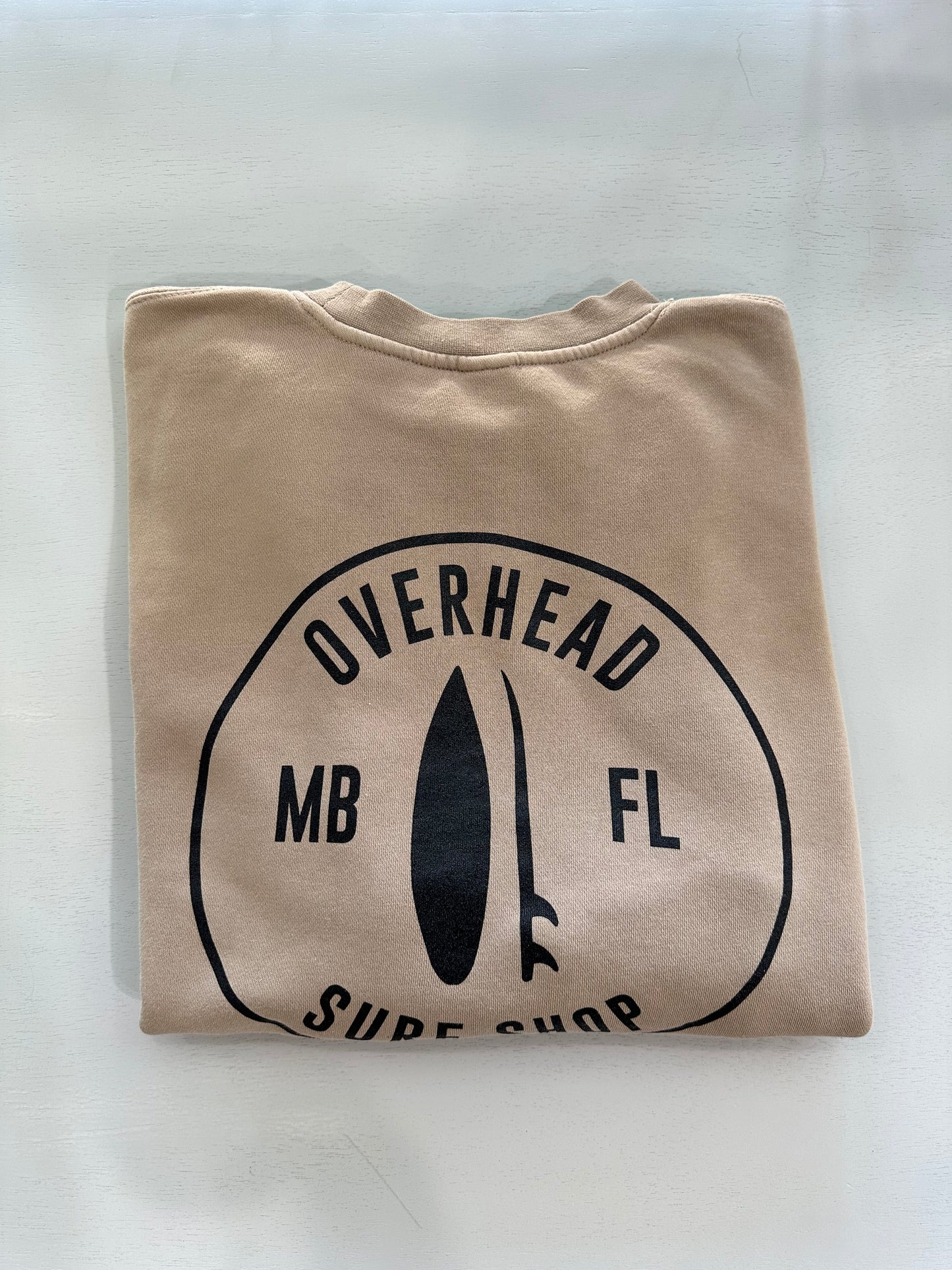 Round Shop Logo Crewneck - Sand