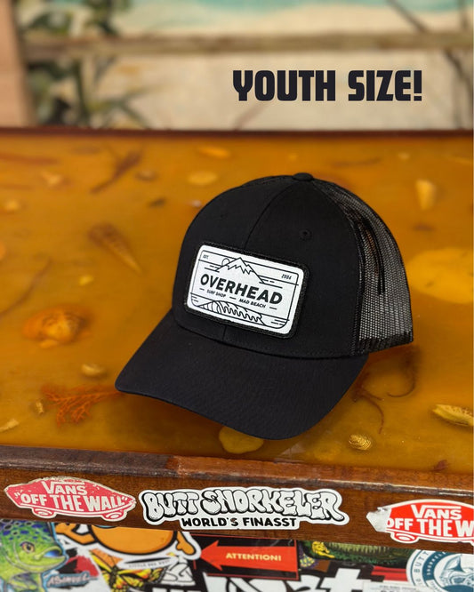 YOUTH Mountain Wave Trucker Hat - Black