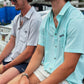 Horizon Woven Performance Button Up - Aqua