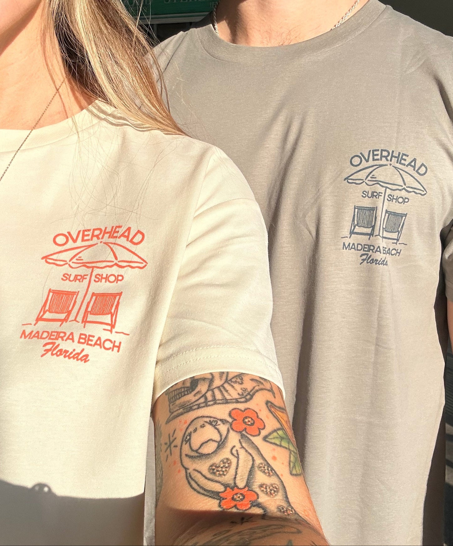 Florida Beach Day Crop Tee | Natural