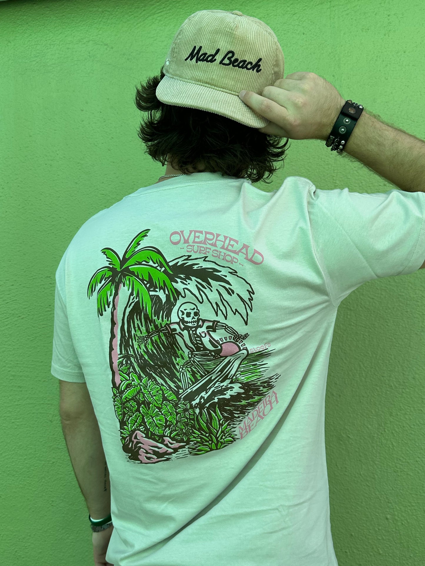 Surfing Skeleton Tee | Bone