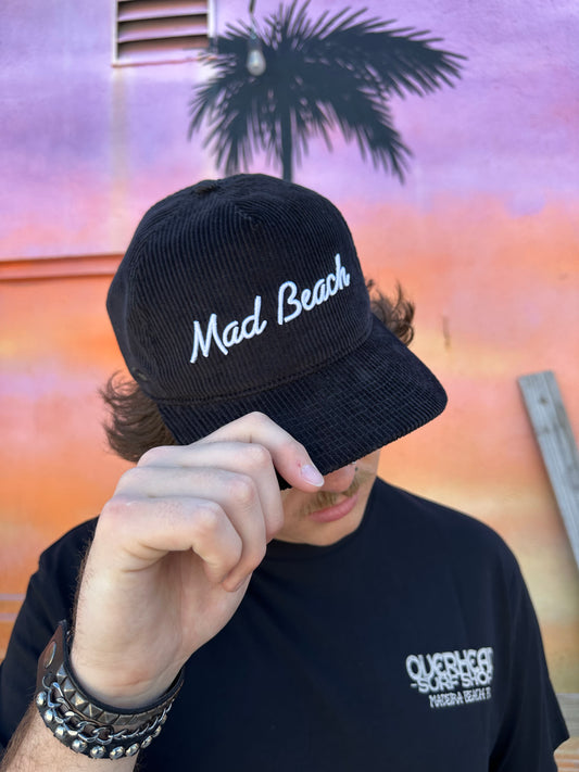 Mad Beach Corduroy Hat | Black & White