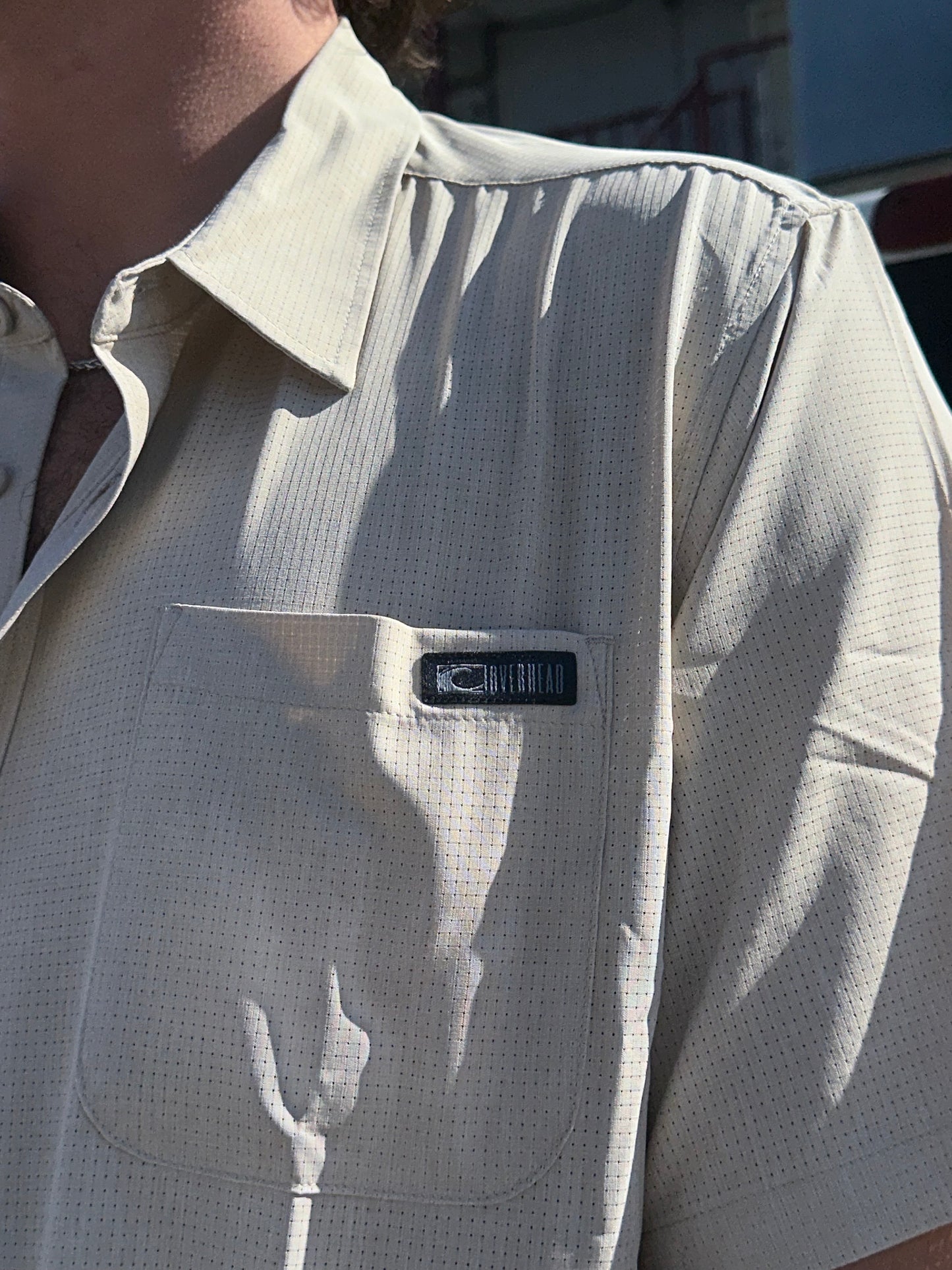 Horizon Woven Performance Button Up | Stone