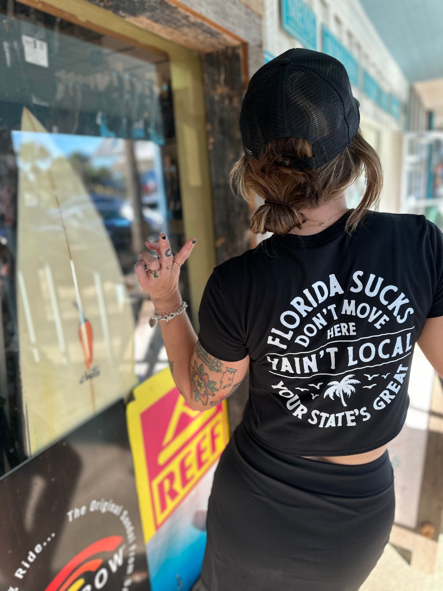 YAIN'T LOCAL | Florida Sux CROP - Black