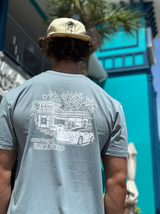 Bryan's Garage Tee | Mineral Blue