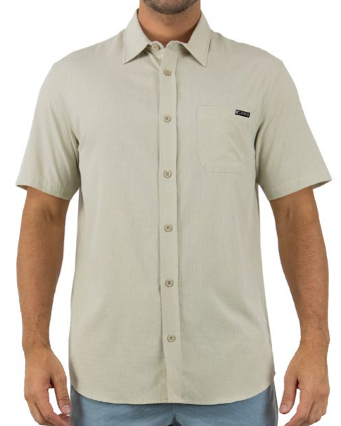 Horizon Woven Performance Button Up | Stone