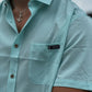 Horizon Woven Performance Button Up - Aqua