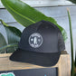 Round Shop Logo Trucker Hat - Black
