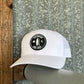 Round Shop Logo Trucker Hat - White