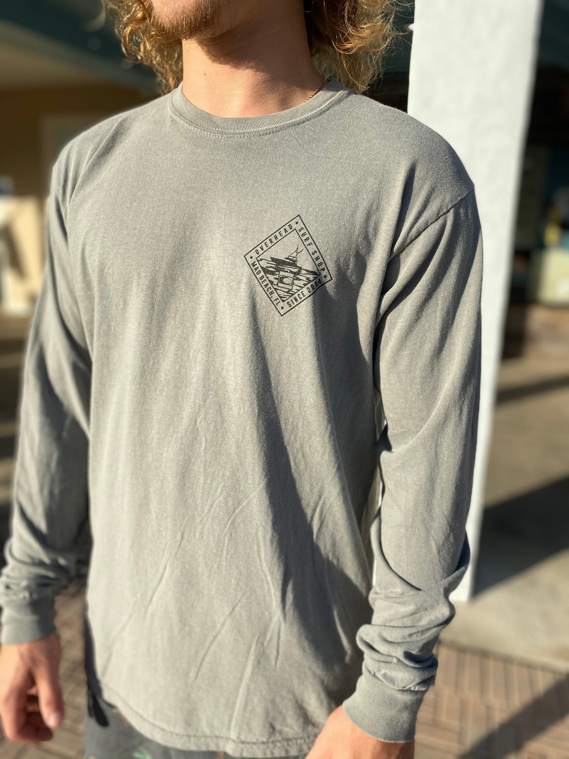 SportFish Long Sleeve Tee in Grey