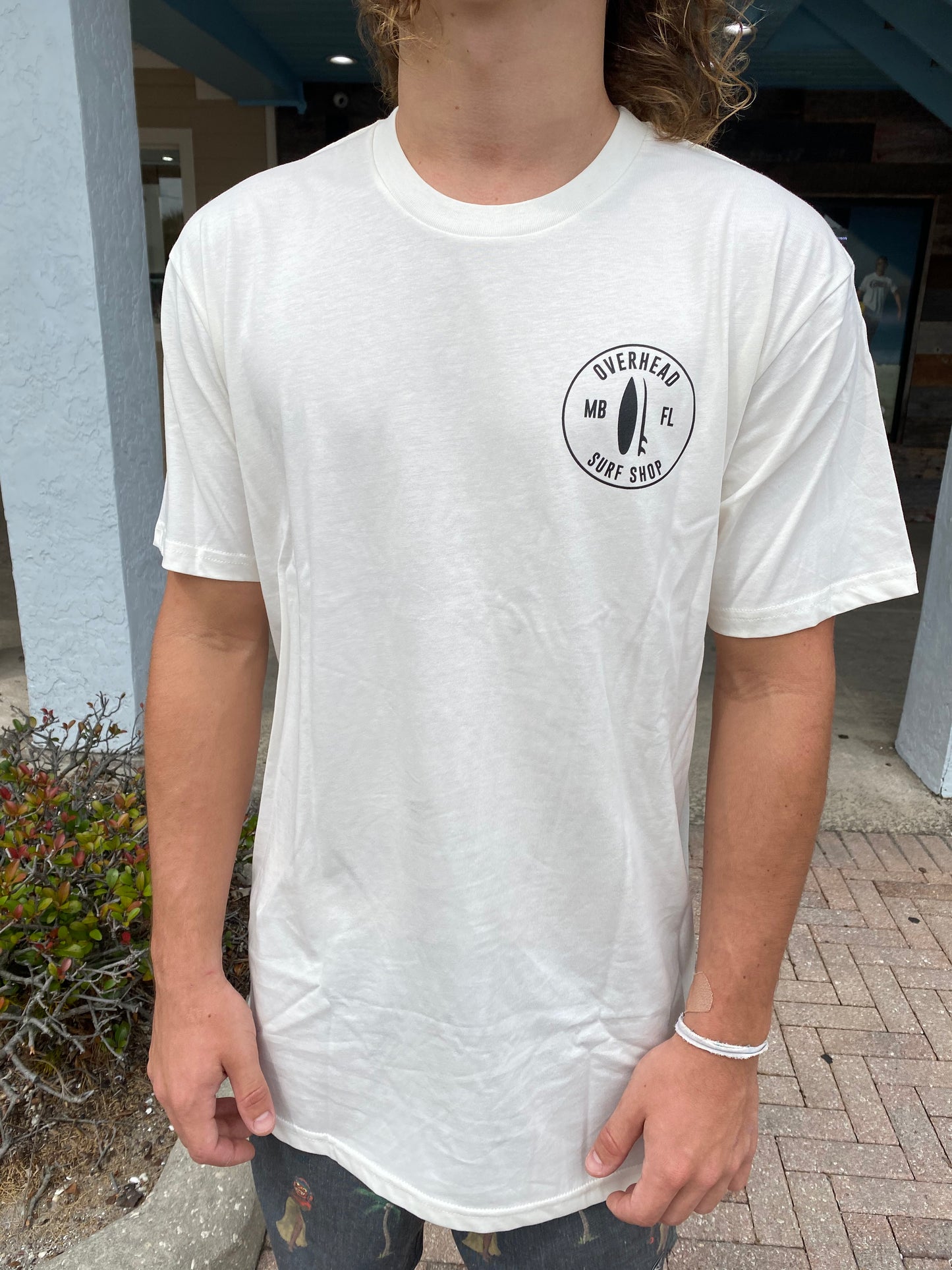 Round Shop Logo Tee in Natural