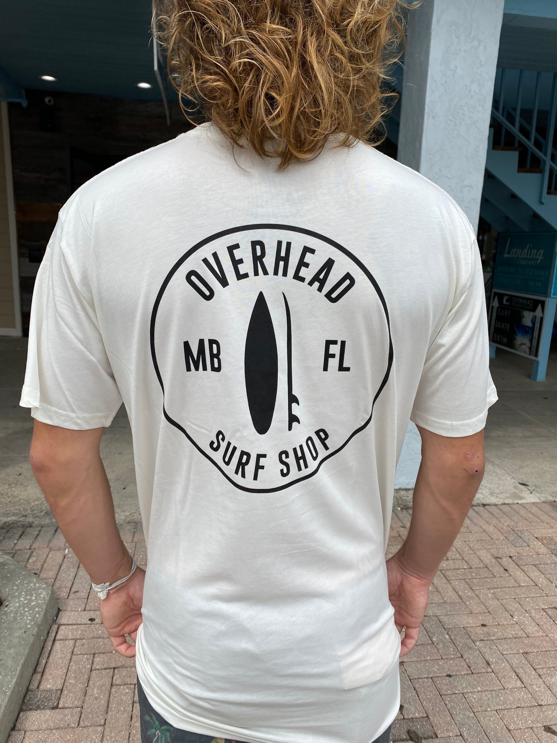 Round Shop Logo Tee in Natural