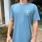 Round Shop Logo Tee in Slate Blue
