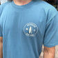 Round Shop Logo Tee in Slate Blue