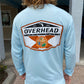 Distressed Florida Uv Long Sleeve in Ice Blue