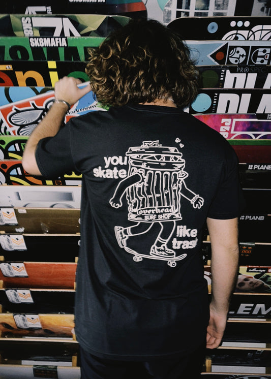 Stoefs X Overhead | Trash Skater Tee in Charcoal