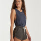 Road Trippin Shorts in Off Black