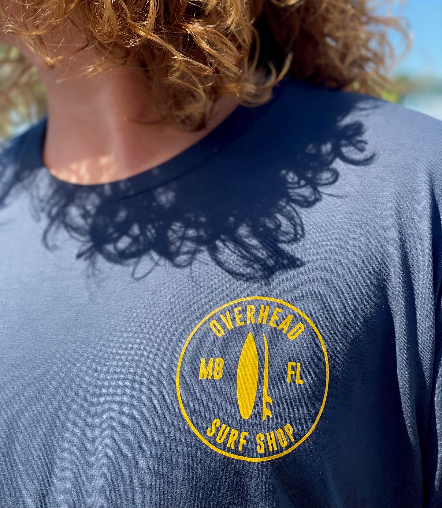 Round Shop Logo Tee in Indigo